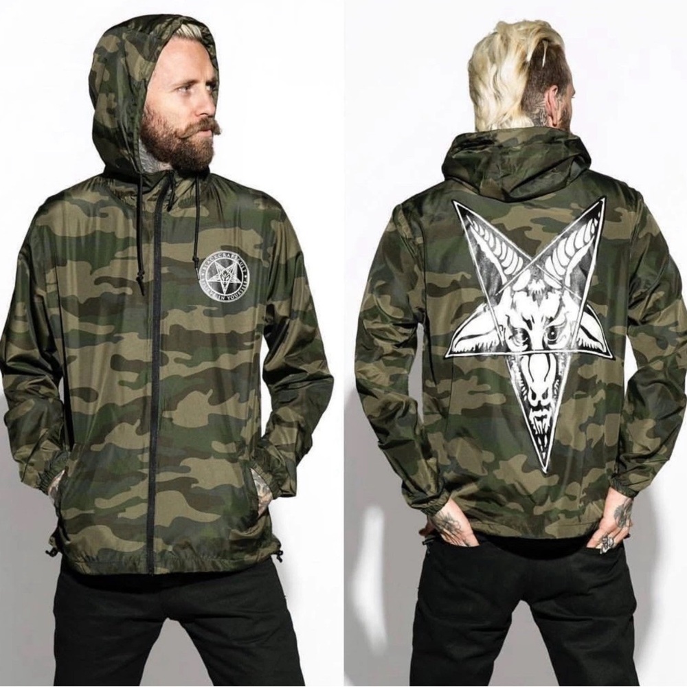BlackCraft Cult Camo Windbreaker Men Hoodie jacket Green